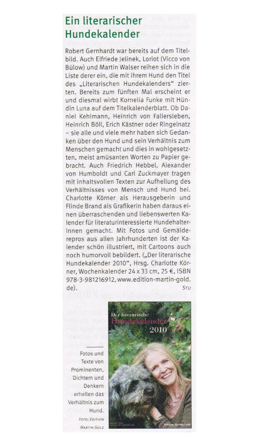 Ein Literarischer Hundekalender
